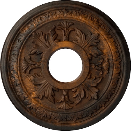 Baltimore Ceiling Medallion (Fits Canopies up to 5 1/2"), 15 3/8"OD x 4 1/4"ID x 1 1/2"P, Rust